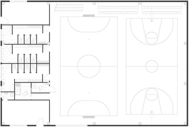 diseño espacios singulares gimnasio en Gorliz
