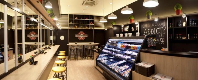 Interiorismo comercial: local de comida japonesa en Bilbao