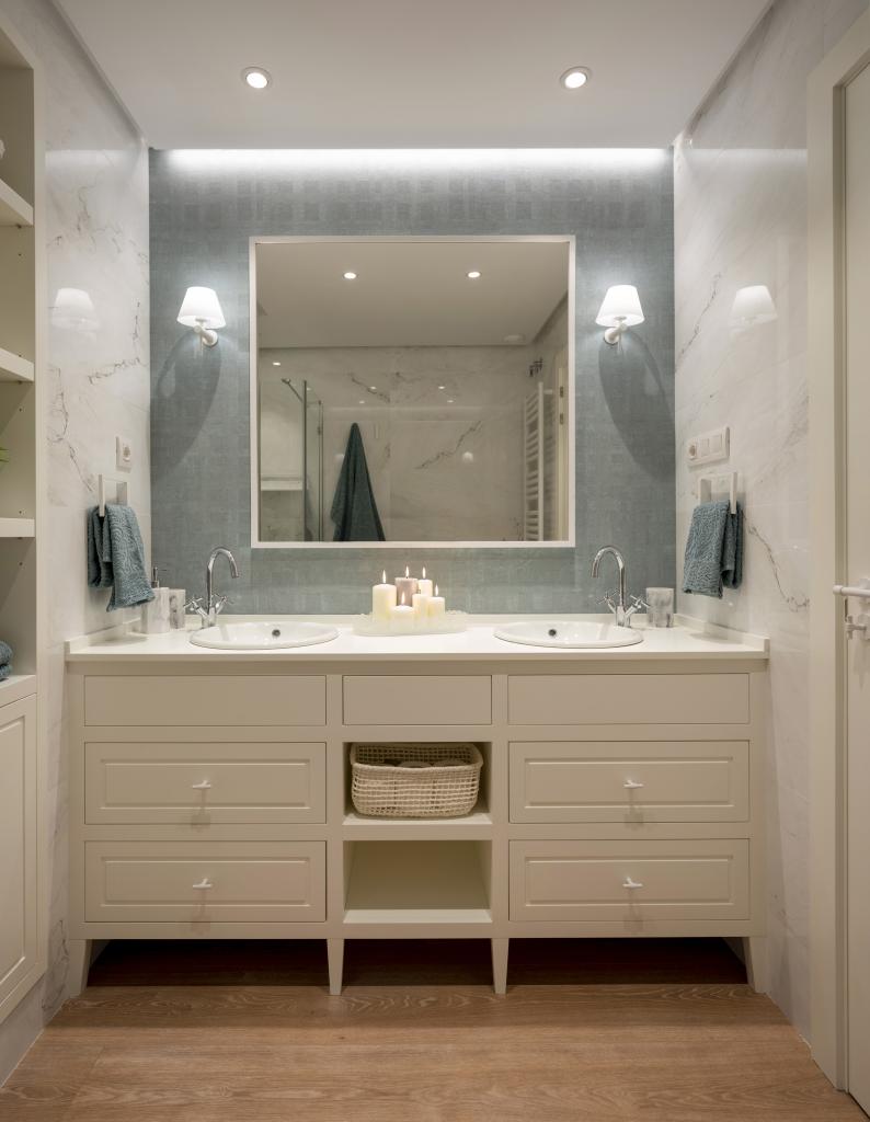 Diseño de cuarto de baño principal - Sube Interiorismo